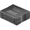 Wentronic Goobay SCART adapter, SCART aljzat SCART aljzatra, 21 pólusú, fekete 50771