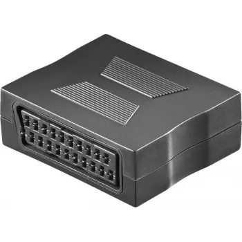 Wentronic Goobay SCART adapter, SCART aljzat SCART aljzatra, 21 pólusú, fekete 50771