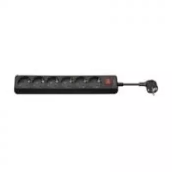 Wentronic Goobay 6-os elosztó kapcsolóval, 1,5 m, fekete 51290