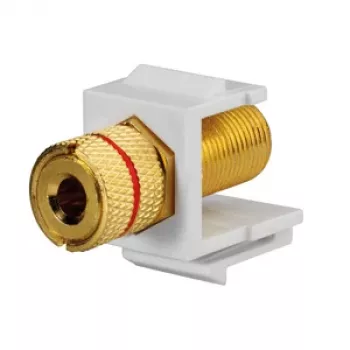 Rutenbeck Keystone hangszóró-csatlakozóadapter KMK-LS, csavaros kapcsok, fekete/piros, szerszám nélkül 17000608