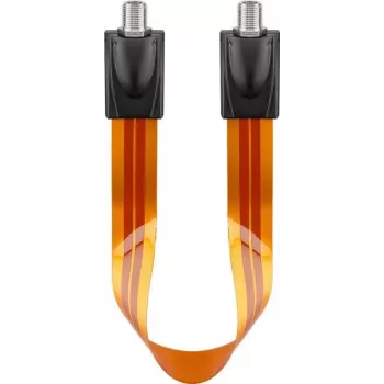 Wentronic Goobay SAT ablakátvezető kábel, ultra lapos 0,3 mm, barna-fekete, 0,3 m, F-aljzat–F-aljzat 67244