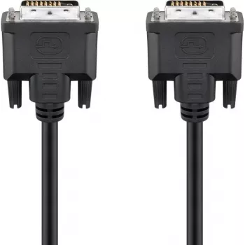 Wentronic goobay DVI-D Dual Link kábel 0,5 m fekete hüvelyes csavarokkal 93295