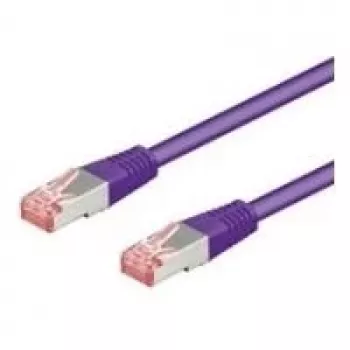 Wentronic Goobay CAT 6 patch kábel, S/FTP (PiMF), lila, 15 m – LSZH halogénmentes, réz 93538