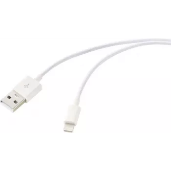 Renkforce USB 2.0 USB-A–Apple Lightning kábel 1 m fehér matt RF-5724084