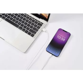 Renkforce USB 2.0 USB-A–Apple Lightning kábel 1 m fehér matt RF-5724084