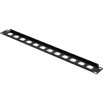 Renkforce 19 inch 1 HE 12 portos patch panel előlap XLR/USB/BNC aljzatokhoz, fekete (RF-7116962)