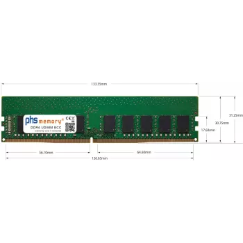 PHS-memory 32GB DDR4 3200MHz ECC UDIMM memória Asus P12R-E-10G-2T (SP537984)