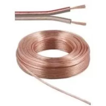 Wentronic Goobay hangszórókábel átlátszó CU, 10 m tekercs, 2 x 2,5 mm² 15130
