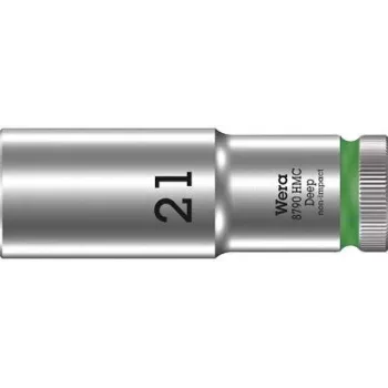 Wera 05004561001 Zyklop 8790 HMC 1/2 inch meghajtás 21mm hatszögletű dugókulcs recézett fogantyúval