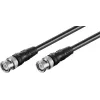 Wentronic Goobay BNC összekötőkábel, fekete, 2 m - BNC dugó BNC dugóhoz (50086)