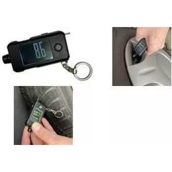 IWH digitális guminyomás-mérő és profilmélység-mérő LCD-kijelzővel, PSI, KPa, bar, kg/cm², 1 db (75562)