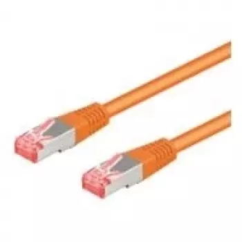 Wentronic 95605 CAT6a patch kábel, RJ45 dugó dugóra, 1,5 m, narancssárga