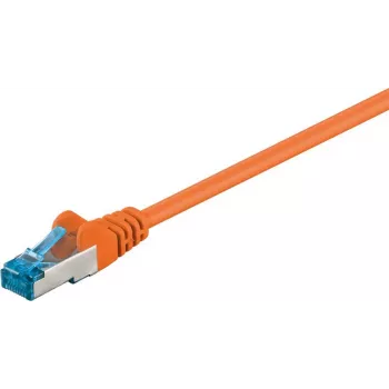 Wentronic 95605 CAT6a patch kábel, RJ45 dugó dugóra, 1,5 m, narancssárga