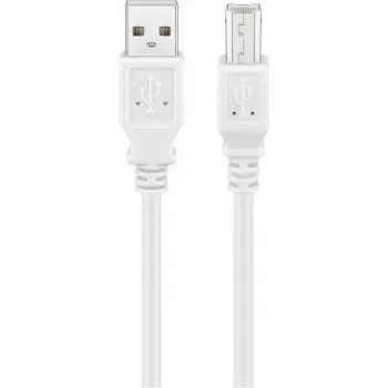 Wentronic 96186 USB 2.0 kábel, USB-A dugó USB-B dugóra, 1,8 m, fehér