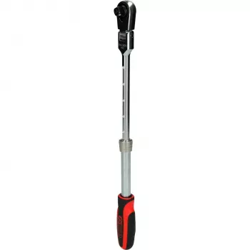 KS Tools 3/8 inch SlimPOWER teleszkópos racsnis kulcs csuklós fejjel, 72 fog, gyorskioldó, 280-430 mm 914.3820