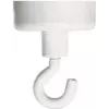 FRANKEN Hook Magnet HM25, 4 kg Holding Force, 25 mm Diameter, White, 1 Piece