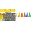 FABER-CASTELL EBERHARD FABER utcai kréta egér, 6 darabos kartoncsomagolás, ergonomikus egérforma, élénk színek, vízoldható - 1 db (526561)