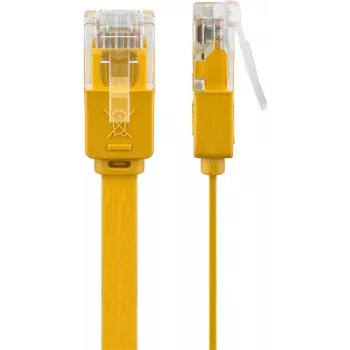 Wentronic RJ45 CAT6 0,5m patch kábel, U/UTP, sárga 96396