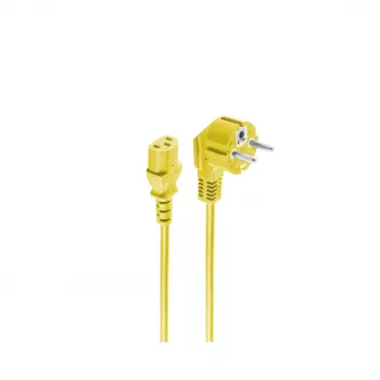 shiverpeaks BASIC-S Schuko IEC C13 tápkábel, 1,8 m, sárga BS09-05182