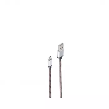 shiverpeaks BS14-50079 USB 2.0 kábel, USB-A Micro-USB B-re, 0,9 m, barna