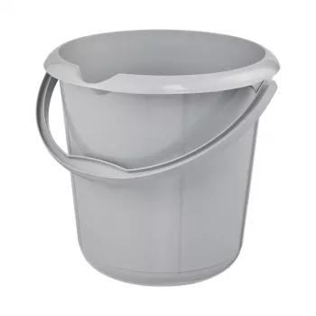 keeeper mika eco kerek tisztítővödör, 10 liter, kőszürke, 100% újrahasznosított műanyag, ergonomikus fogantyú 1171015000000