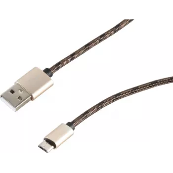 SHIVERPEAKS S-Conn USB 2.0 kábel, USB-A Micro-USB B-re, 0,9 m, barna 14-50079