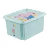 keeeper karolina Peppa Pig tárolódoboz, 24 liter forgatható/egymásra rakható doboz fedéllel, PP, akvamarin, 1 db 1223762433600