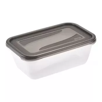 keeeper fredo fresh élelmiszer-tároló doboz szett, 2 x 3,3 L, téglalap alakú, átlátszó szürke fedéllel 3068082700000