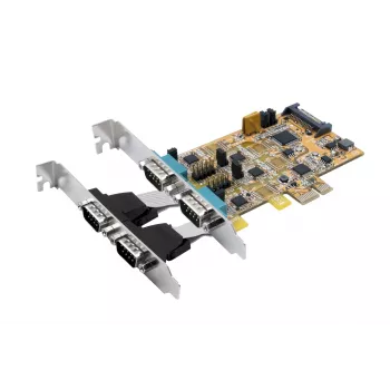 EXSYS EX-45034 PCIe 4-portos soros RS-232/422/485 kártya (FTDI)