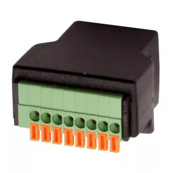 EXSYS EX-49112 RJ45-aljzat 8-pin sorkapocs-adapterre, nyomógombbal, CAT.5e