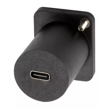 EXSYS D-típus USB-C aljzat-aljzat adapter, USB 3.2 Gen 1, panelbe szerelhető, fekete (EX-49158)