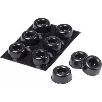3M SJ 5009 MPBB öntapadós kerek ütközőtalpak, fekete, 22,3 mm átmérő x 10,1 mm magasság, 6 darab
