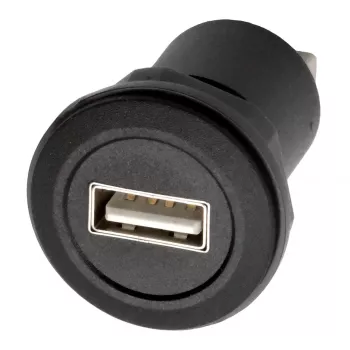 EXSYS EX-49212 USB 2.0 beépíthető adapter, USB-A aljzat-USB-A aljzat, fekete
