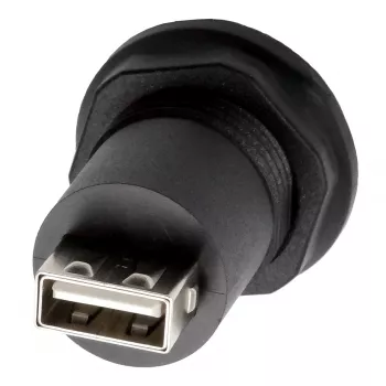 EXSYS EX-49212 USB 2.0 beépíthető adapter, USB-A aljzat-USB-A aljzat, fekete