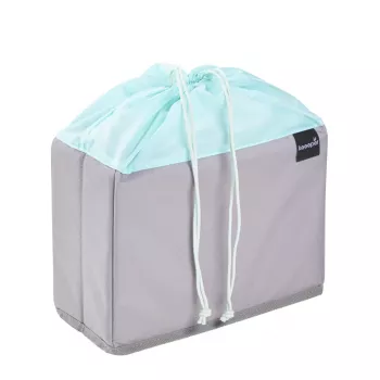 keeeper nea gyümölcs- és zöldségzacskó, 9 liter, szürke/aquamarine, húzózsinór, összecsukható, élelmiszer-biztonságos, 1 darab 1229562400000
