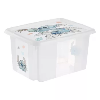 keeeper Karolina Stitch tárolódoboz, 15 L, átlátszó, fedéllel, egymásra rakható 1223600131900
