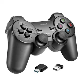 LogiLink AA0187 vezeték nélküli gaming kontroller 2,4 GHz fekete 8 m hatótávolság PC Android PS3