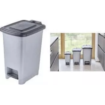 keeeper Olaf pedálos szemetes, 25 liter, polipropilén, világos ezüst 1031416000000
