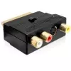 Wentronic Goobay SCART adapter, SCART dugó - 3 RCA aljzat + 4-pin mini-DIN aljzat, fekete 50499