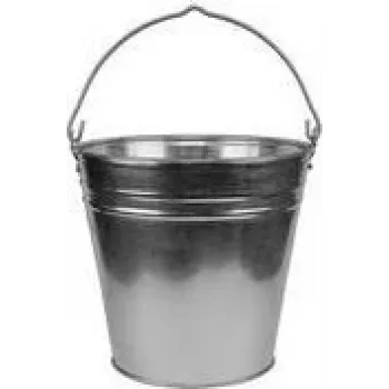 Bradas horganyzott acélvödör, 7 L, ezüst, fémfogantyú J5316
