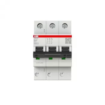 ABB SX203-B40 3-pólusú vezetékvédő kapcsoló, B típus, 40 A, 400 V AC, 6 kA