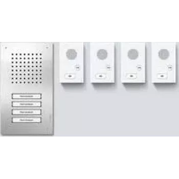 Siedle SET CLAB 850-4 E/W audio szett Classic nemesacél/fehér (210010048-00)
