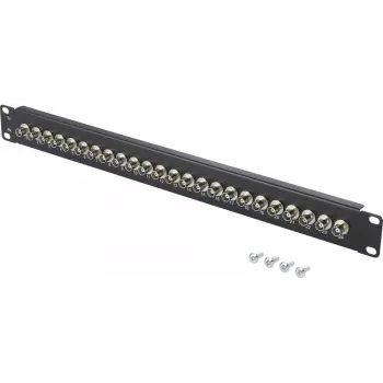 Renkforce RF-4541184 19 inch 1U rack szerelhető BNC patchpanel, 16 port, fekete