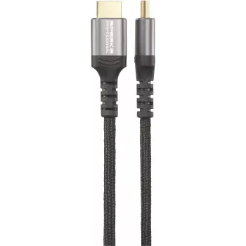 SpeaKa Professional HDMI kábel 0,50 m szürke fémház 4K UHD SP-13125596