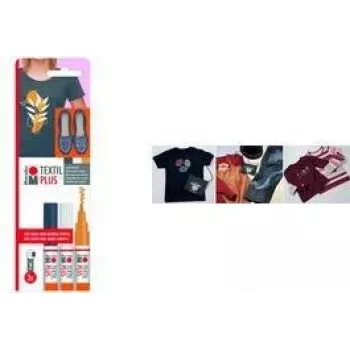 Marabu Textil Painter Plus textilfilc-készlet, 3 mm kerek hegy, különböző színek, 3 darab 0118000000081