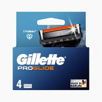 Gillette ProGlide cserepengék férfiaknak, 4 penge, 5 Anti-Friction penge + precíziós trimmer, Lubrastrip, Fusion5 nyéllel kompatibilis 8001090456366