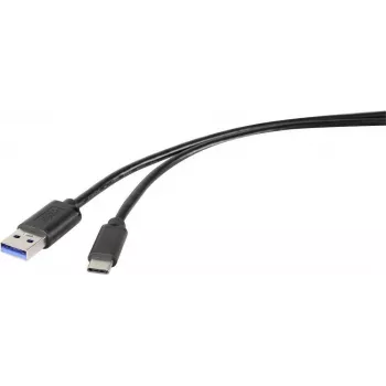 Renkforce RF-4535908 USB 3.2 Gen 1 kábel, USB-A - USB-C, 3 m, fekete