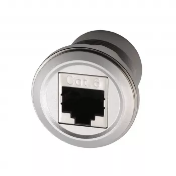 EXSYS EX-49196 fém RJ45 beépítési adapter, aljzat-aljzat