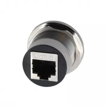EXSYS EX-49196 fém RJ45 beépítési adapter, aljzat-aljzat