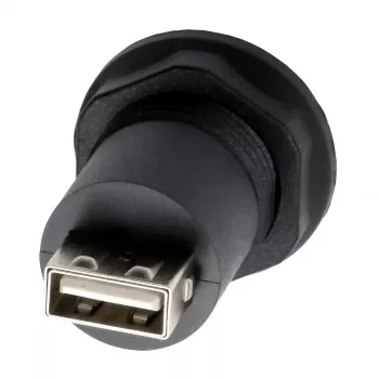 EXSYS EX-49213 panelbe építhető adapter USB-B aljzat-USB-A aljzat, USB 2.0, fémkeret